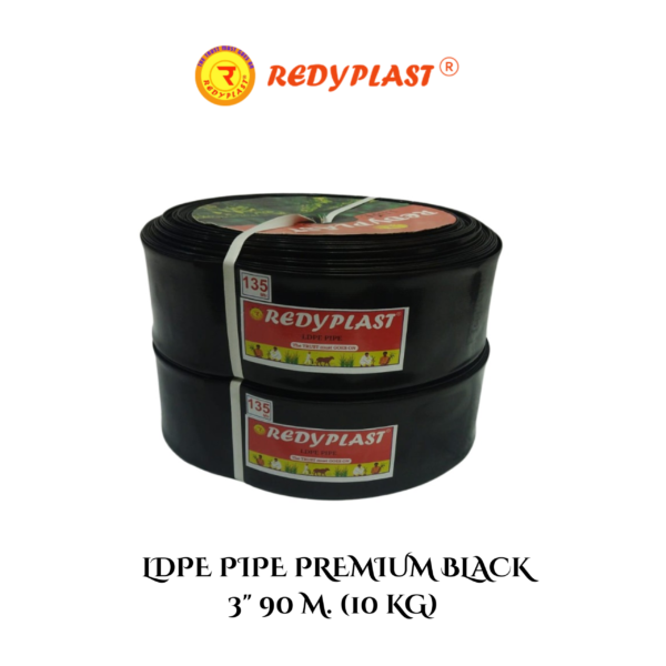 REDYPLAST® LDPE PIPE Premium Black 3" 10 Kg (90 Meter)